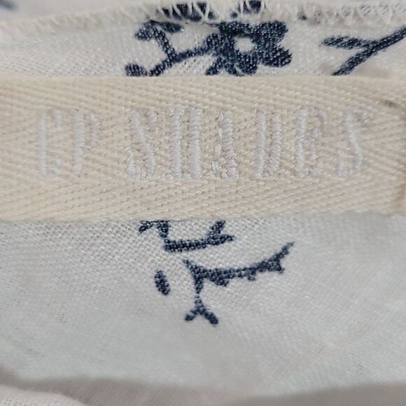 Cp Shades Linen White and Blue Patterned Slip Dress - Picture 4 of 6